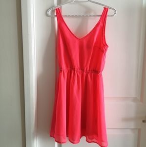 H&M Neon Coral Dress Size 36
